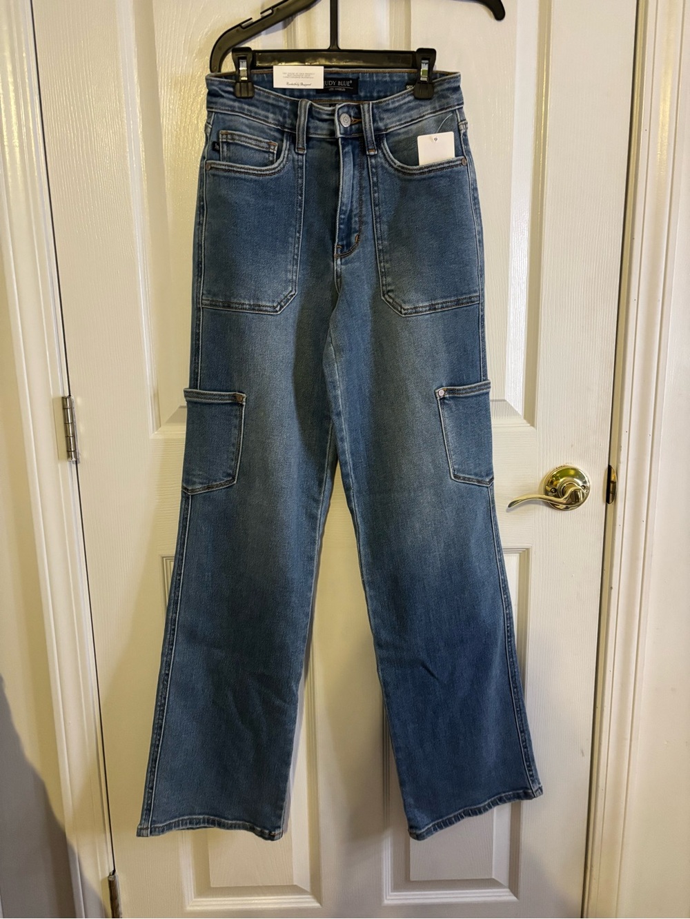 Judy Blue Medium Wash Bootcut Cargo Jeans